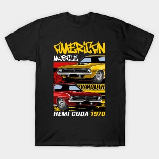 1970 Hemi Cuda Muscle Car T-Shirt